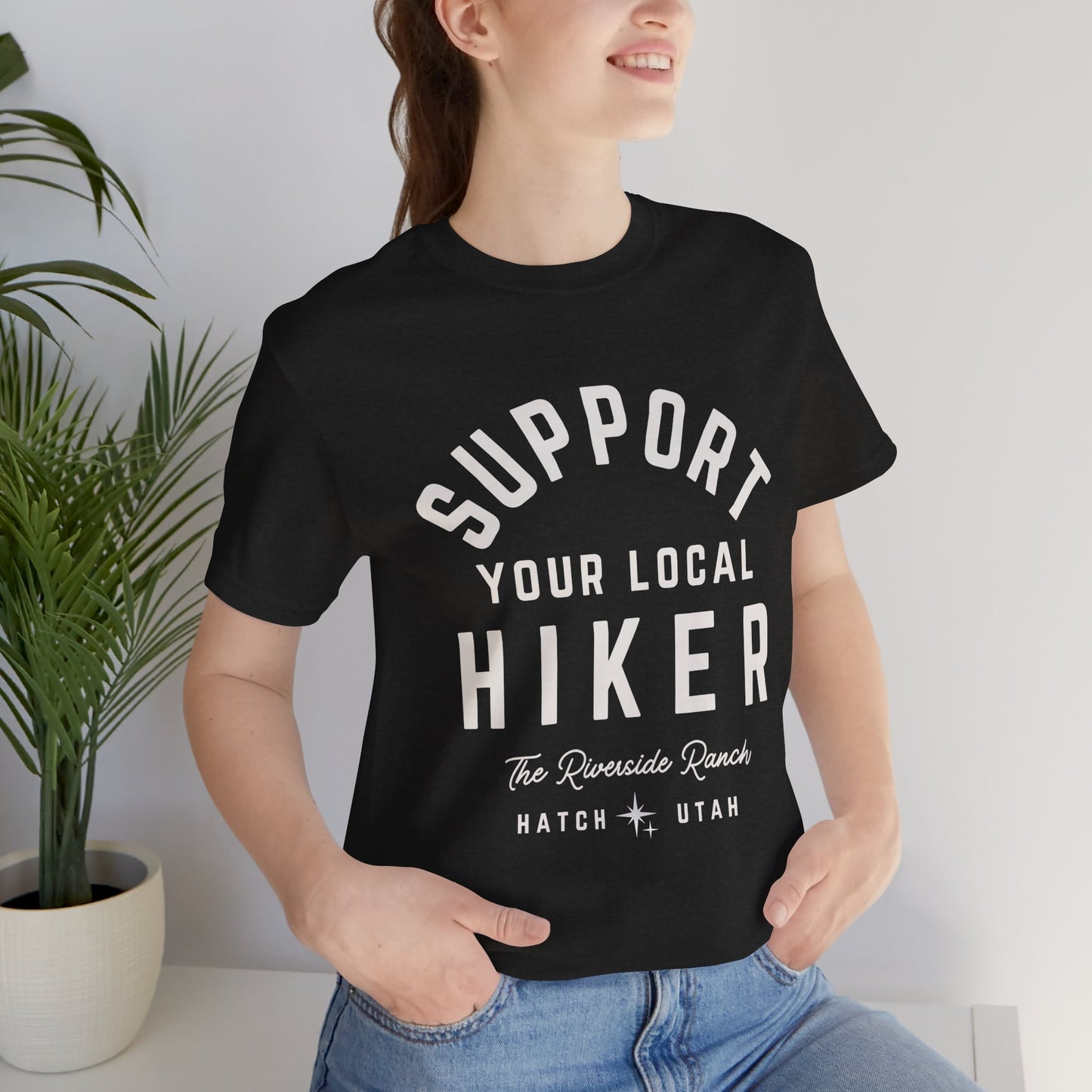 Support Your Local Hiker Soft Jersey Tee - Perfect for Nature Lovers