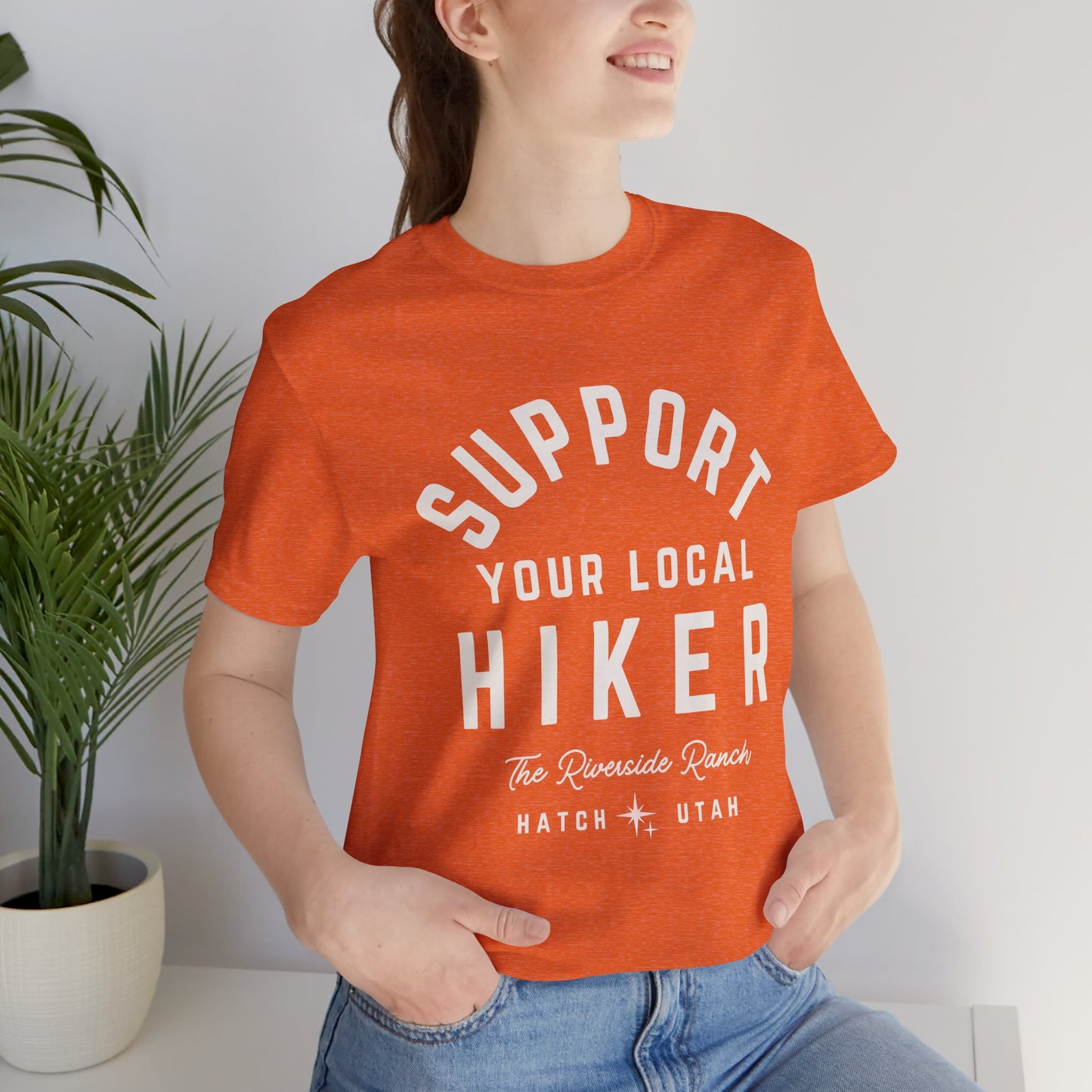 Support Your Local Hiker Soft Jersey Tee - Perfect for Nature Lovers